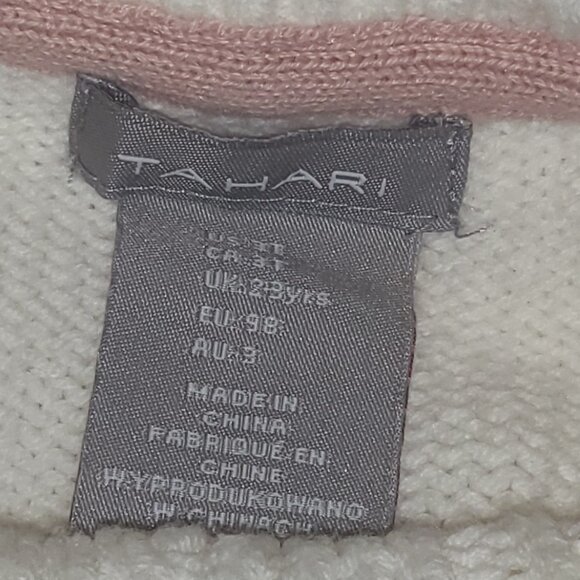 Girl's Cotton Sweater Lot Cream Stitch Button Details 3T Tahari - Picture 5 of 14